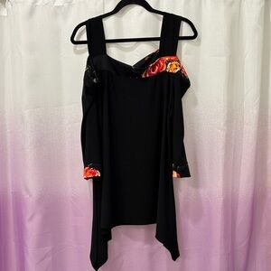 Floral Black Women's Blouse